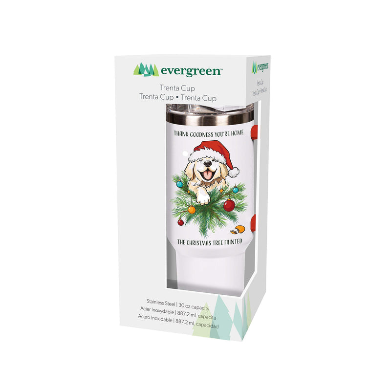 Pet Tumbler Stainless-Steel Trenta Cup w/ Straw, Dog, 30oz, Gift Box
