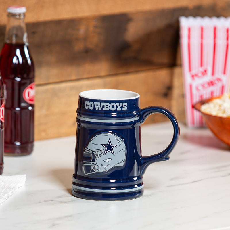 Dallas Cowboys Ceramic Stein Cup, 24oz