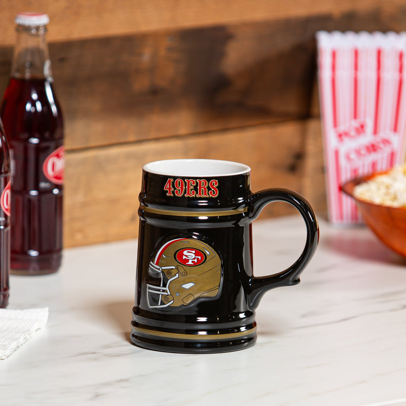 San Francisco 49ers Ceramic Stein Cup, 24oz