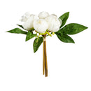 Artificial Peony Flower Bouquet, 2 Colors, 6 Of Each, 12 Total