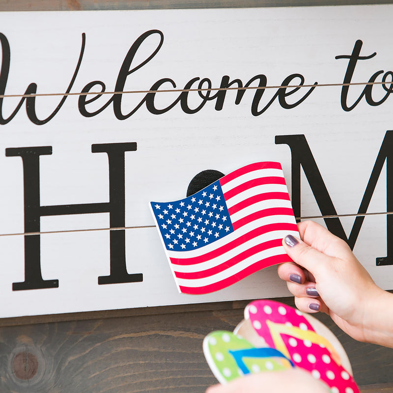 Interchangeable Wood Sign, "Welcome To Our Home"