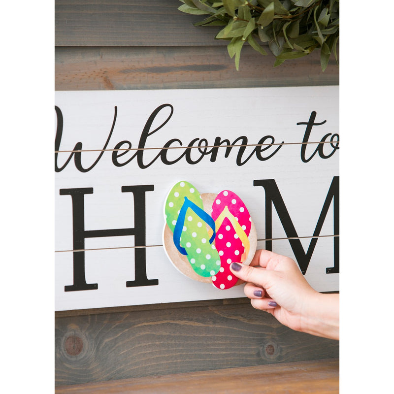 Interchangeable Wood Sign, "Welcome To Our Home"