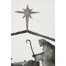 Nativity Scene Hand Painted Screen Wood Frame Wall Decor