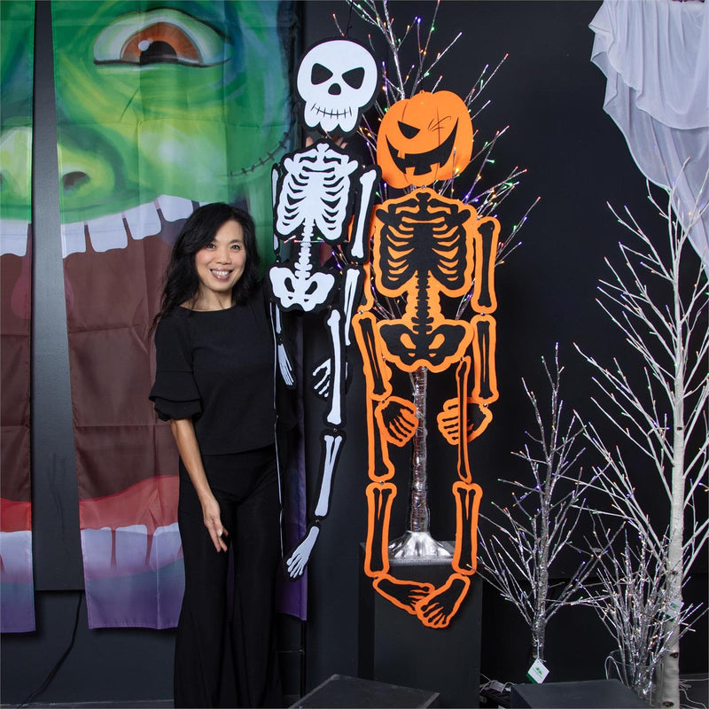 Posable Trick or Treat Halloween Skeleton Hanging Décor