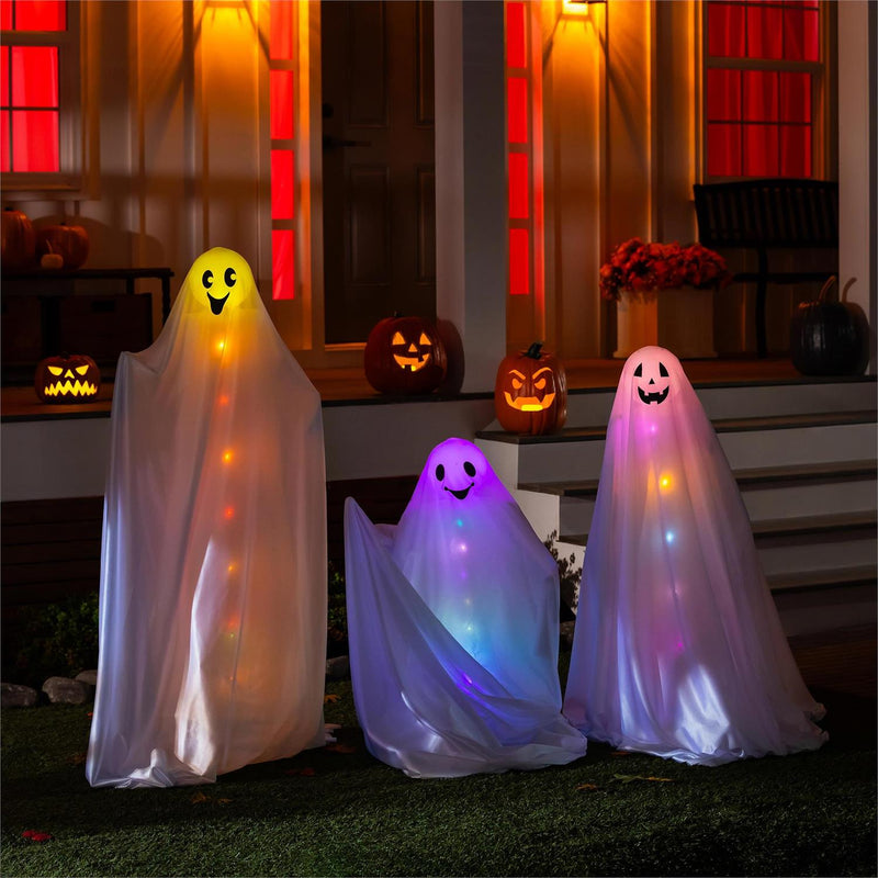Lighted Ghost Stake, Set of 3