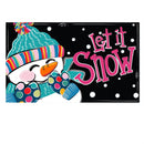 Let It Snow-Man Embossed Mat
