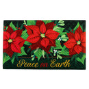Peace On Earth Poinsettia Embossed Mat