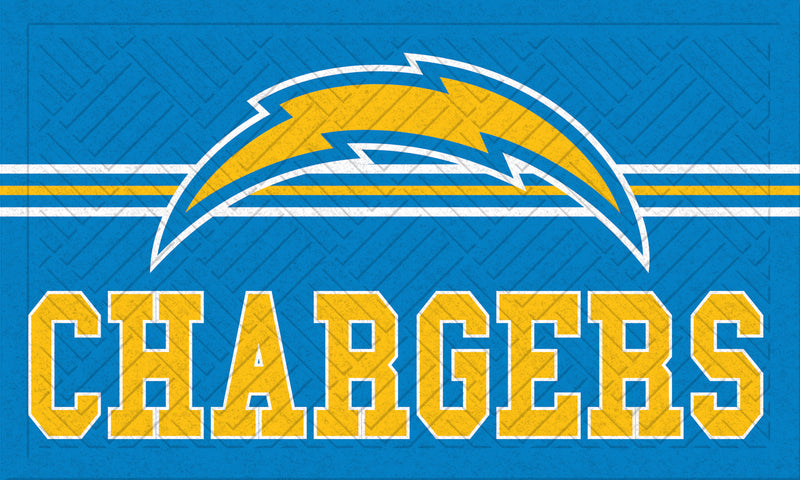 Embossed Mat, Cross Hatch, LA Chargers