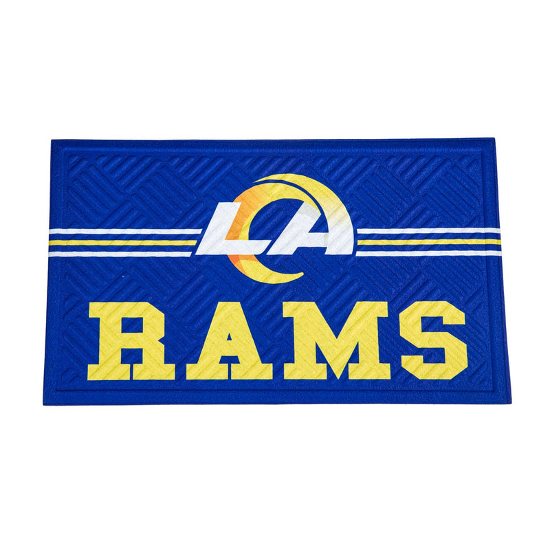 Embossed Mat, Cross Hatch, Los Angeles Rams