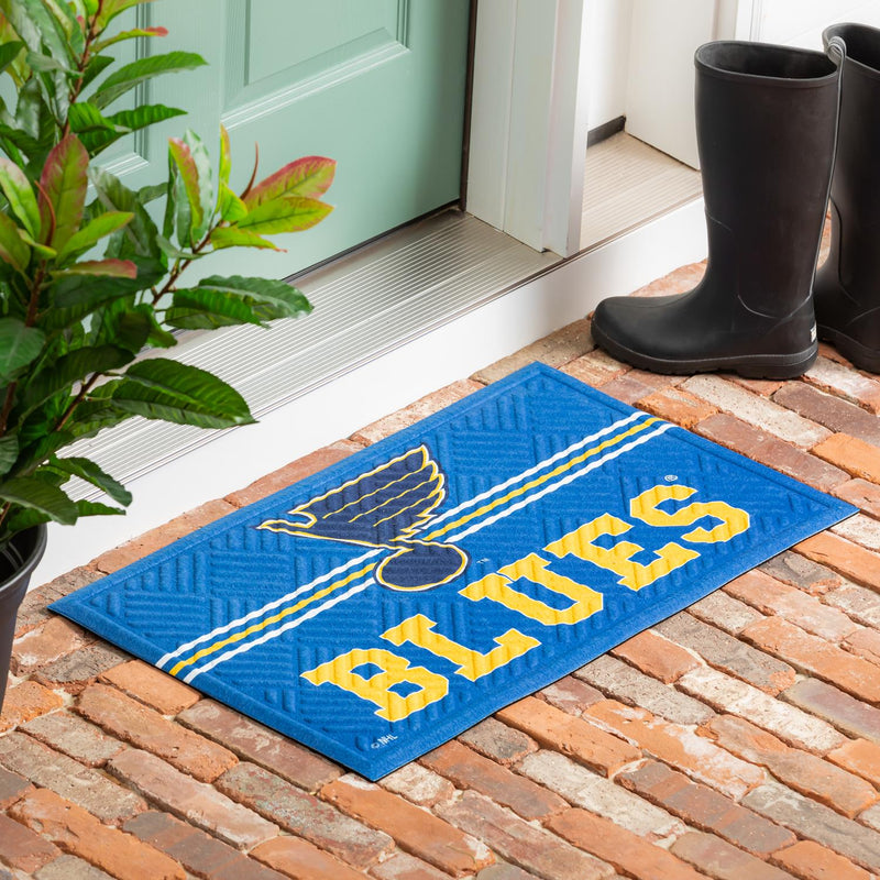 Embossed Mat, Cross Hatch, St Louis Blues