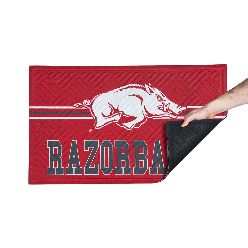 Embossed Mat, Cross Hatch, University of Arkansas
