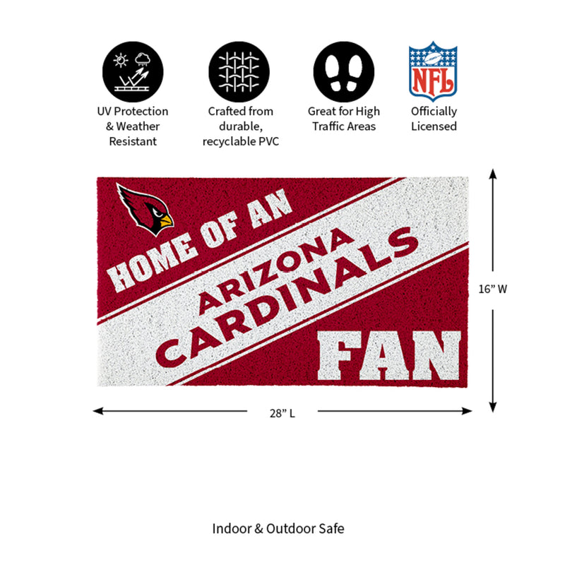 Arizona Cardinals, PVC Mat COLOR, Home of a Fan