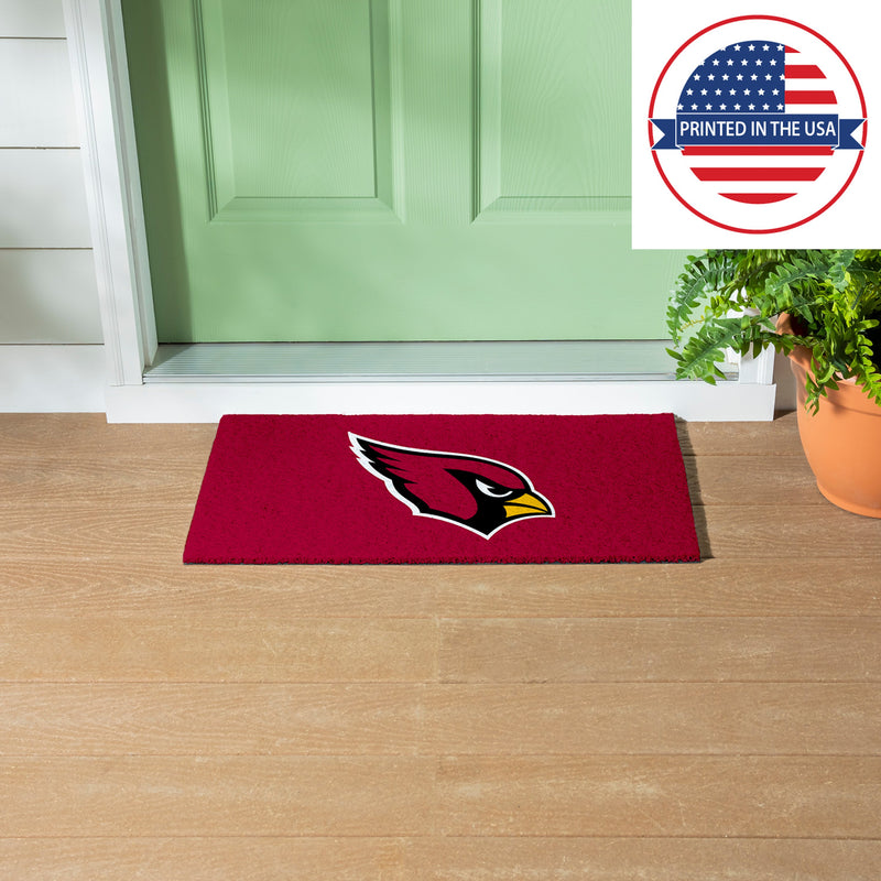 Full Color PVC Mat, 16" x 28", Arizona Cardinals