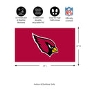 Full Color PVC Mat, 16" x 28", Arizona Cardinals
