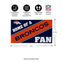 Denver Broncos, PVC Mat COLOR, Home of a Fan
