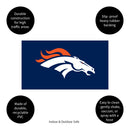 Full Color PVC Mat, 16" x 28", Denver Broncos