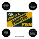 Green Bay Packers, PVC Mat COLOR, Home of a Fan