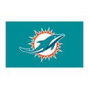Full Color PVC Mat, 16" x 28", Miami Dolphins