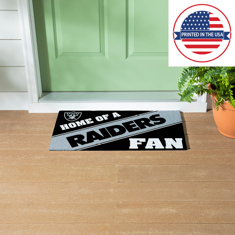 Oakland Raiders, PVC Mat COLOR, Home of a Fan