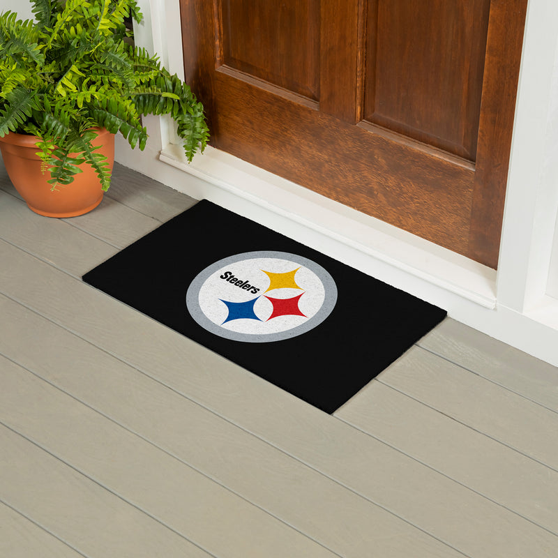 Full Color PVC Mat, 16" x 28", Pittsburgh Steelers