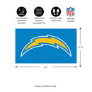 Full Color PVC Mat, 16" x 28", Los Angeles Chargers