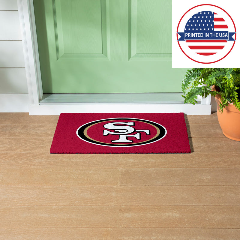 Full Color PVC Mat, 16" x 28", San Francisco 49ers