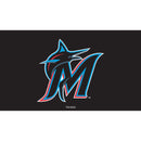 Miami Marlins Full Color PVC Mat 16" x 28"