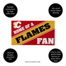 Calgary Flames, PVC Mat COLOR, Home of a Fan