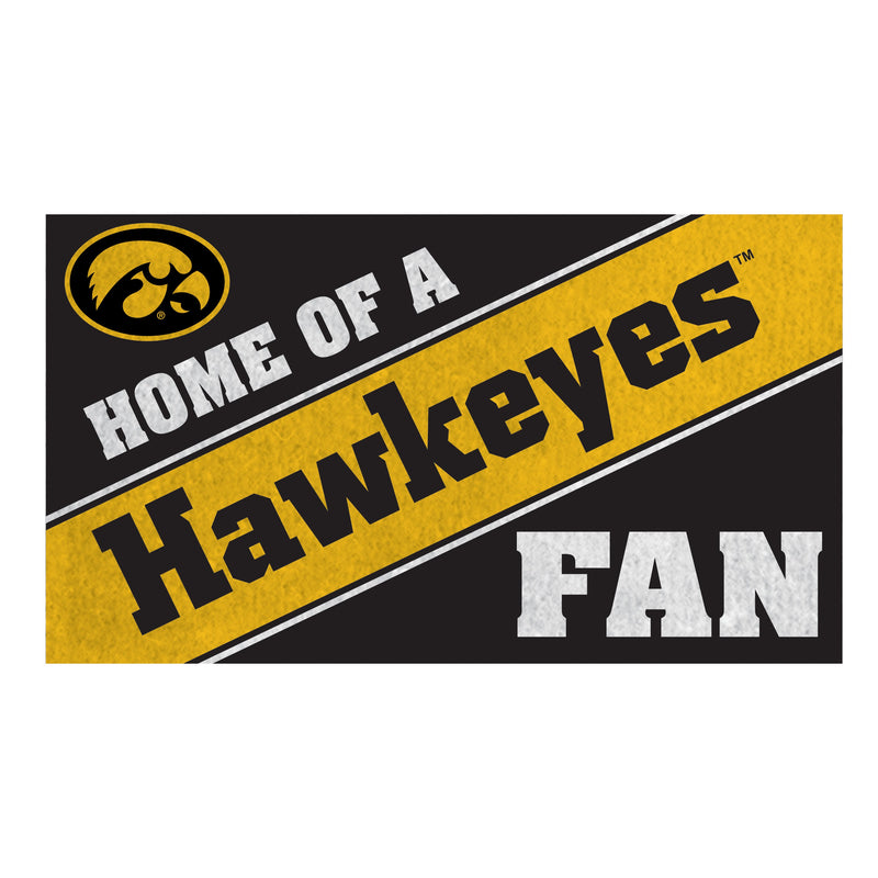 University of Iowa, PVC Mat COLOR, Home of a Fan