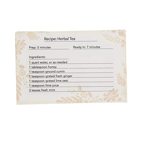 Recipe Tin with Recipe Cards and Ceramic Cups, Blooming Garden