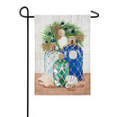 Sea Glass Bottles Garden Linen Flag