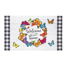 Butterfly Welcome Wreath Sassafras Estate Switch Mat