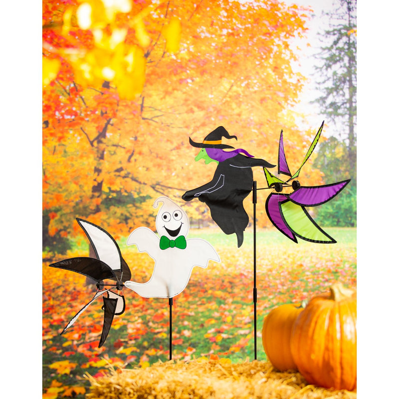 Witch and Ghost Pinwheel Spinner, 2 Assorted,45433