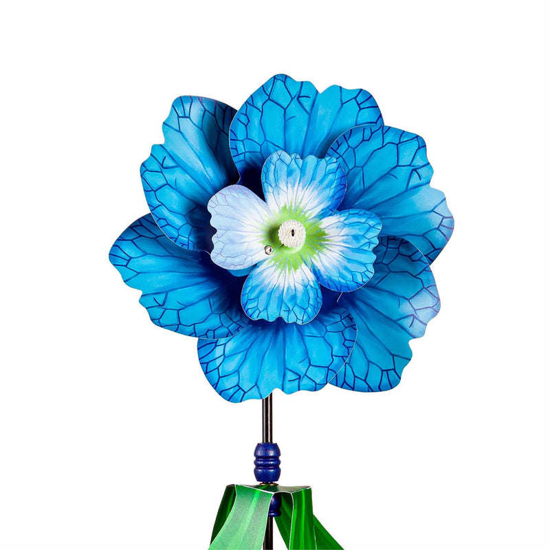 Embellished Hydrangea Pinwheel Spinner, 3 Asst: Pink/Blue/White