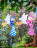 Stork with Special Delivery Shaped Wind Spinner, Girl