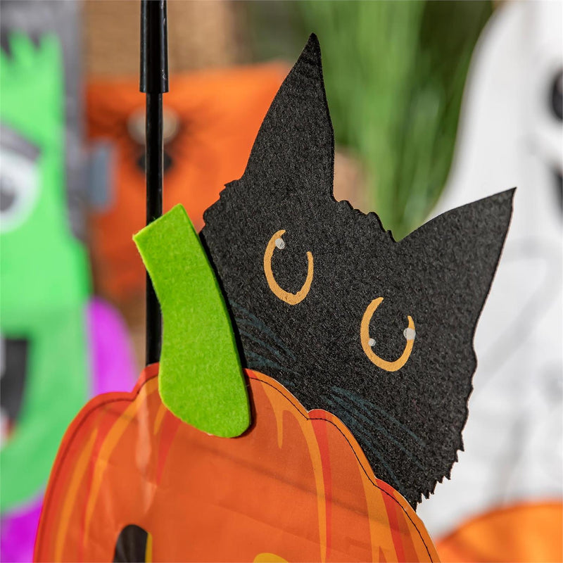 Halloween Sign Trio Fabric Stake, 3 Asst