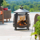 Tall firepit with chimney