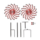 Evergreen Wind,75"H Wind Spinner, Crimson Bubbles,24x10.25x75 Inches