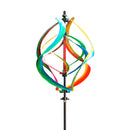 Evergreen Wind,89"H Misting Wind Spinner, Multicolor Helix,18x18x89 Inches