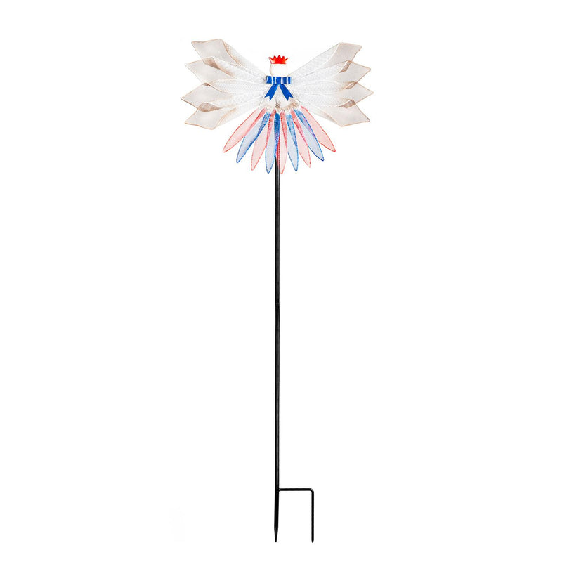 37"H Garden Stake, Americana Angel