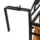 Black Railing Planter with Topper, Birds on a Branch