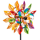 75"H Colorful Filigree Leaves Wind Spinner