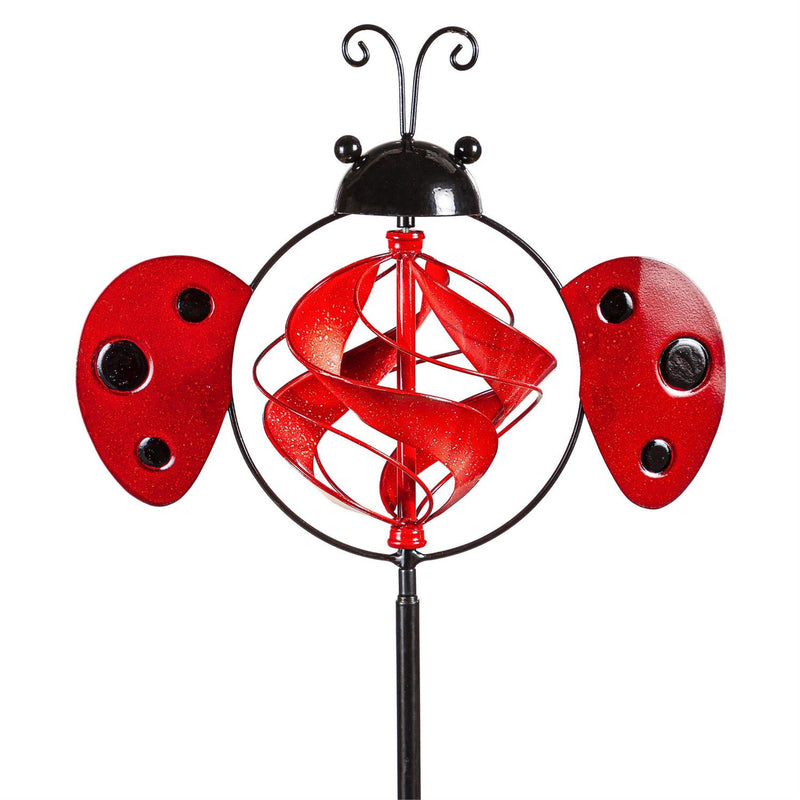 55"H Ladybug Wind Spinner