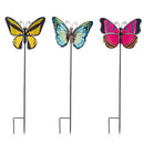 36"H Glass Garden Stake,  Butterfly