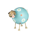 Metal Whimsical Sheep Statuary, Set of 2