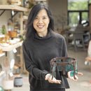 Metal and Glass Butterfly Gazing Ball Stand