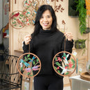 Pollinator Garden Décor, Rustic Friends Hand Painted Outdoor Hanging Décor, 10"D, Set of 2