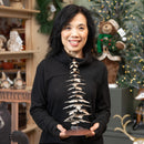 Evergreen Statuary,15"H  Metal White Layered Tree With Distressing Statuary,5x5x15 Inches