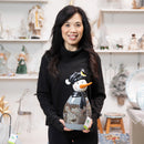 Evergreen Statuary,14"H Winter Frost Snowman With Chickadee Statuary,4.25x6.75x14.5 Inches