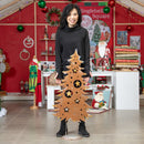 Evergreen Statuary,41"H Metal Golden Jingle Bell Christmas Tree Statue,19.5x7x41.75 Inches